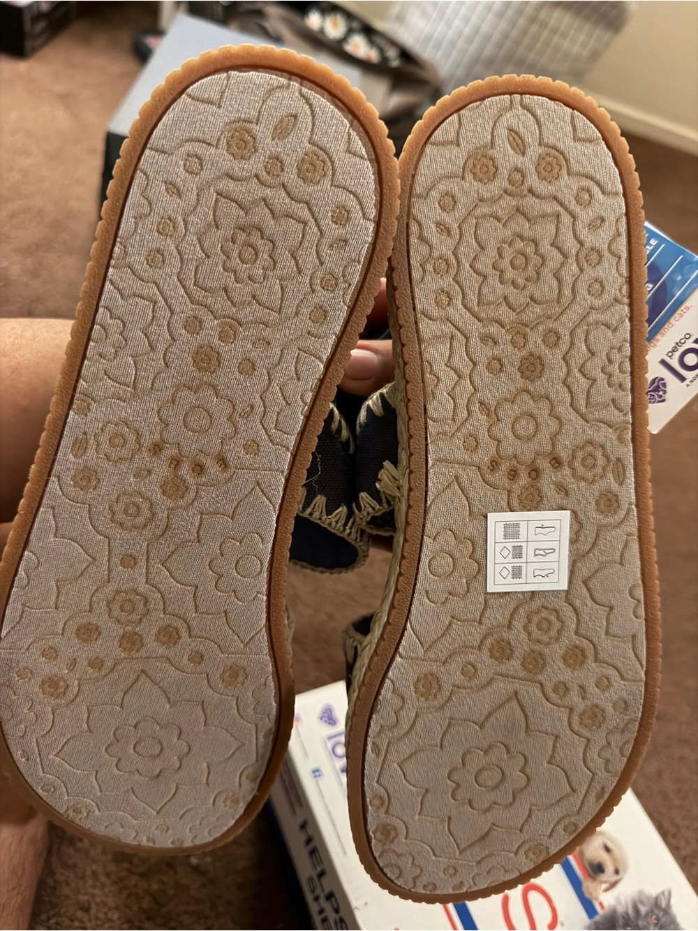 Skechers Navy Espadrille Wedge Sandals with Contrast Stitching - Picture 3 of 4